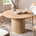 47" Round Fluted Pedestal Dining Table