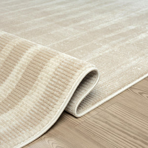 Washable Area Rug – Geometric Cream