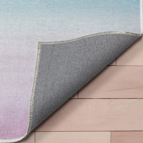 Multicolor Geometric Area Rug – Machine Washable Polyester