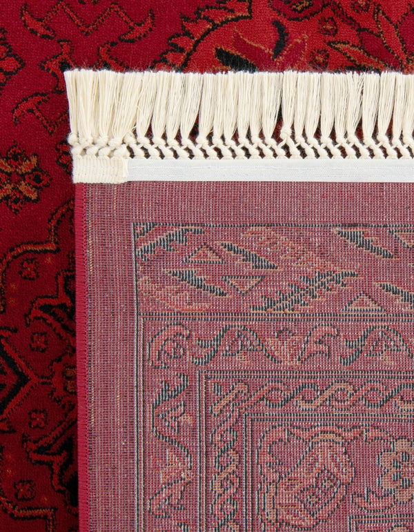 Red Black Traditional Tekke Area Rug 5x8