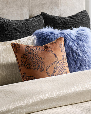 Leopardi Reversible Velvet Throw Pillow 22"