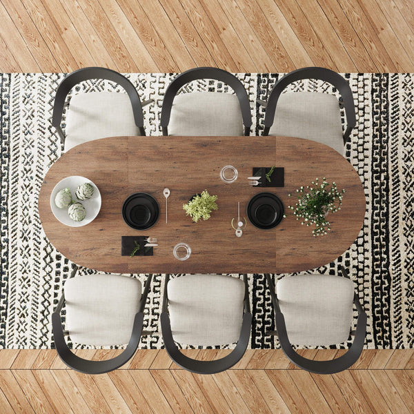70.86" Oval Dining Table for 6–8 People