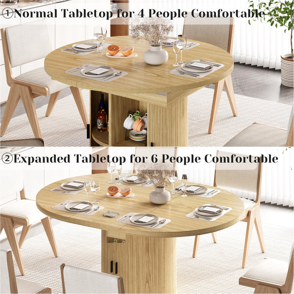 Extendable Dining Table with Storage