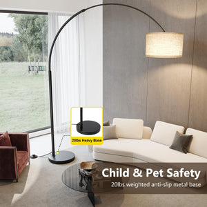 82" Tall Arc Floor Lamp with Remote Control