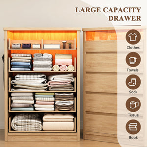 5-Drawer Dresser with LED Light
