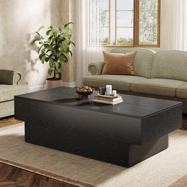 55-Inch Rectangle Wood Coffee Table