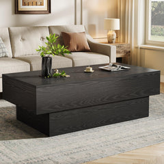 55-Inch Rectangle Wood Coffee Table