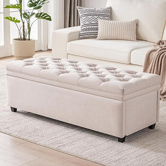 Storage Ottoman Bench with Hidden Storage