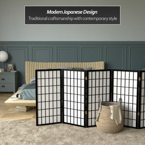 5-Panel Shoji Screen Room Divider – Rice Paper & Wood