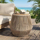 Bohemian Round Outdoor Side Table