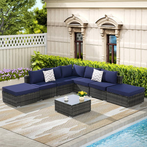 8-Piece Outdoor Patio Sectional Sofa Set