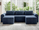 Modular L-Shaped Sofa Bed with Ottoman