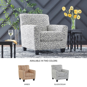Contemporary Accent Chair – Gray & Black