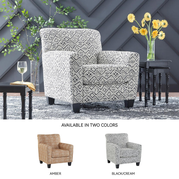 Contemporary Accent Chair – Gray & Black