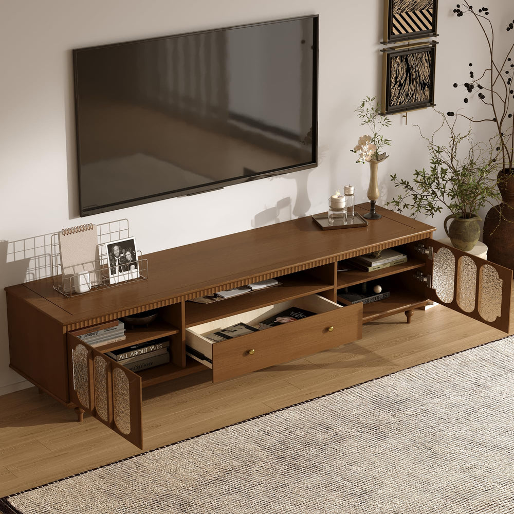 78.74" Mid-Century Modern TV Stand with Storage