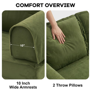 4-in-1 Convertible Modular Floor Sofa Bed — Corduroy Sectional Couch