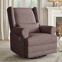 Swivel Glider Recliner Chair with Footrest & Lumbar Pillow