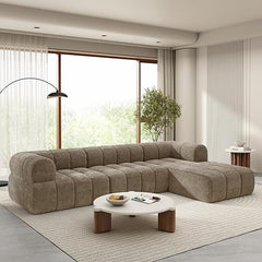L-Shaped Sectional Sofa with Chaise Lounge – 122" Modular Cloud Couch