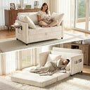 Convertible Loveseat Sofa Bed with Foldable Side Table