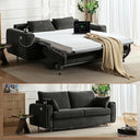 Queen Sleeper Sofa Bed with USB Charging & Memory Foam Mattress