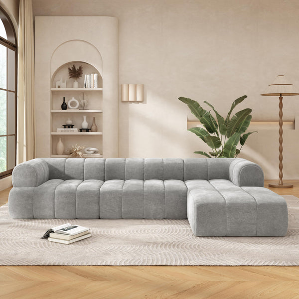 L-Shaped Sectional Sofa with Chaise Lounge – 122" Modular Cloud Couch