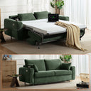 Queen Sleeper Sofa Bed with USB Charging & Memory Foam Mattress