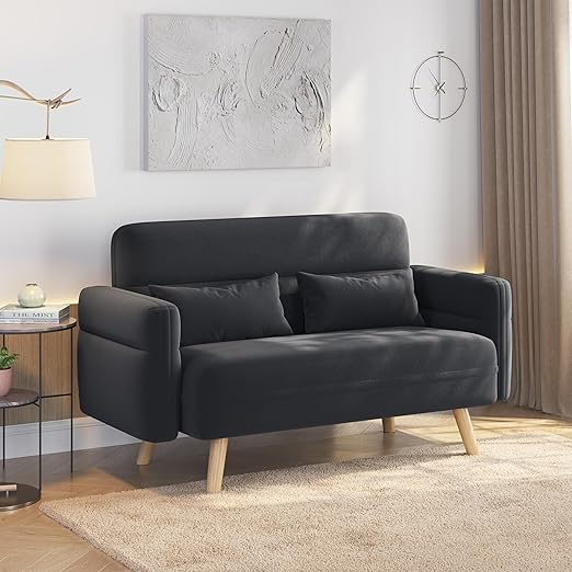 Mid-Century Modern 2-Seater Loveseat Sofa