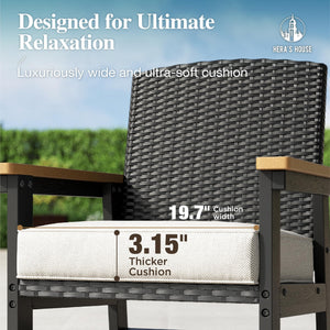 7-Piece HDPE Outdoor Dining Set with Cushions