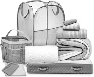 Twin XL Dorm Room Complete Bedding & Organizer Set