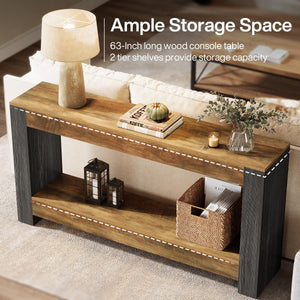 63-Inch Farmhouse Console Table