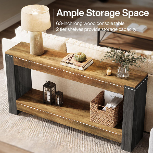 63-Inch Farmhouse Console Table