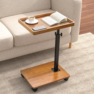 C-Shaped Adjustable End Table with Swivel