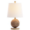 18" Natural Monkey Fist Rope Ball LED Table Lamp