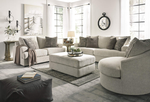 Contemporary Chenille Loveseat with Accent Pillows