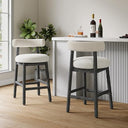 Boucle Counter Height Bar Stools, Set of 2