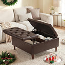 Large Square Lift-Top Storage Ottoman with Coffee Table