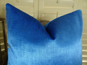 Metallic Blue Decorative Throw Pillow Cover 12x20 Inch