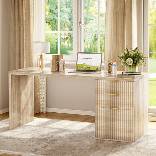55" Modern Office Desk with Drawer