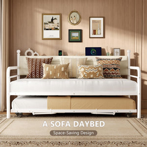 Twin to King Daybed with Pop-Up Trundle and Charging Station
