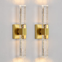 LED Crystal Bubble Glass Wall Sconce – Indoor Vanity Light Fixture
