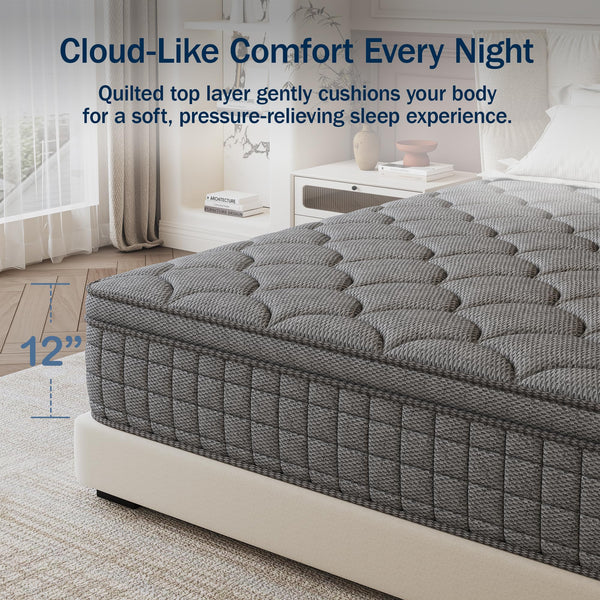 12-Inch Hybrid Memory Foam & Pocketed Coil Mattress