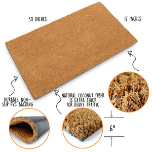 Plain Coir Blank Doormat Bulk Pack – 30x17 Inch
