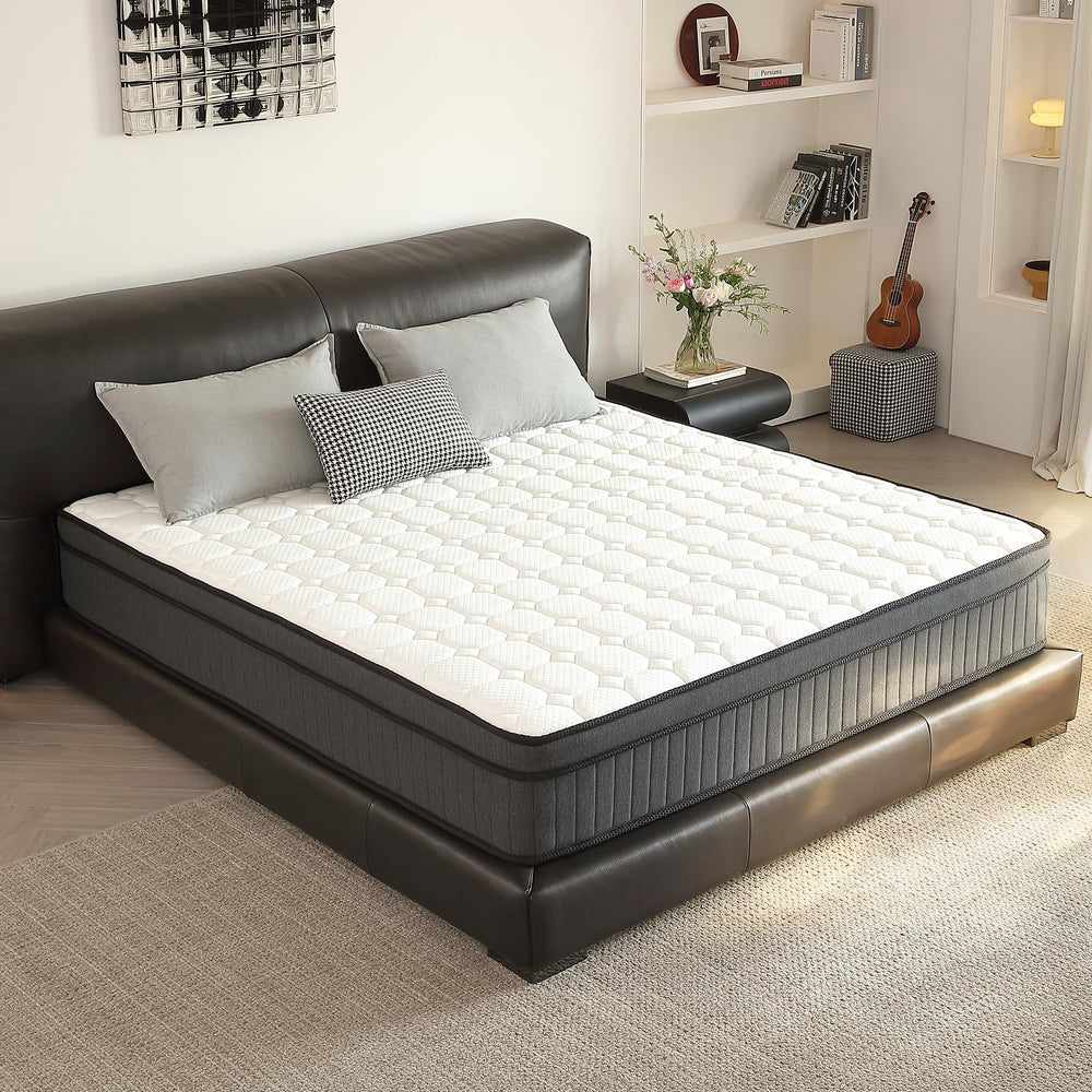 10-Inch Hybrid Pocket Coil Mattress – Euro Top, Medium Firm (Full & Queen)