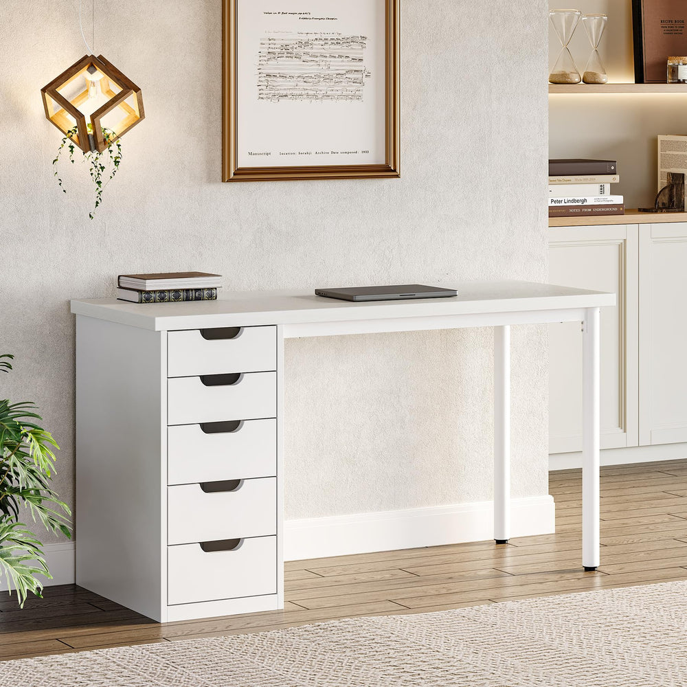 47-Inch Computer Desk with 5 Drawers