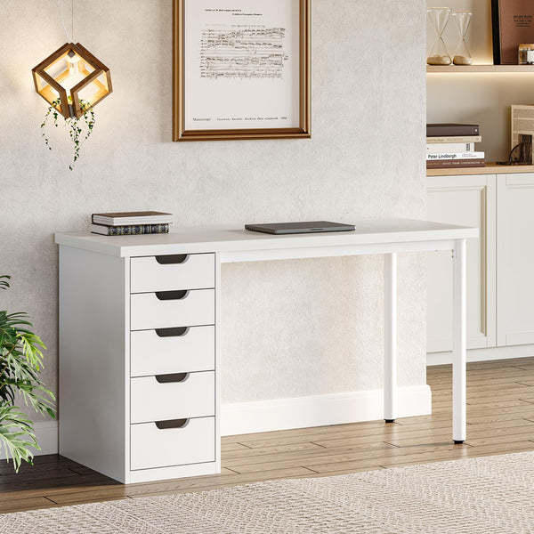 47-Inch Computer Desk with 5 Drawers