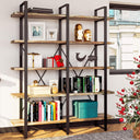 Double Wide 5-Tier Industrial Bookshelf