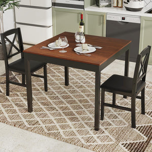 3-Piece Mid-Century Modern Dining Set for 2