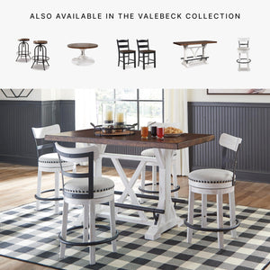 Counter Height Farmhouse Dining Table – Two-Tone Brown & White