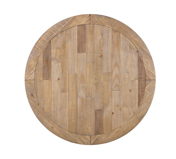 5-Piece Round Dining Table Set with Cross Back Chairs