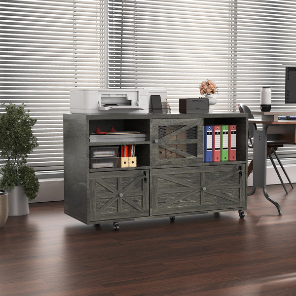 2-Drawer Lateral File Cabinet with Lock